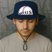 Funny Baseball Evolution Baseball Player Bucket Hat