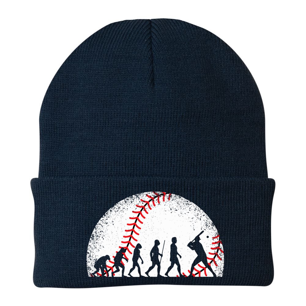 Funny Baseball Evolution Baseball Player Beanie