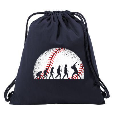 Funny Baseball Evolution Baseball Player Drawstring Bag