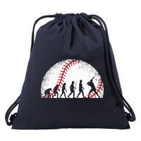 Funny Baseball Evolution Baseball Player Drawstring Bag