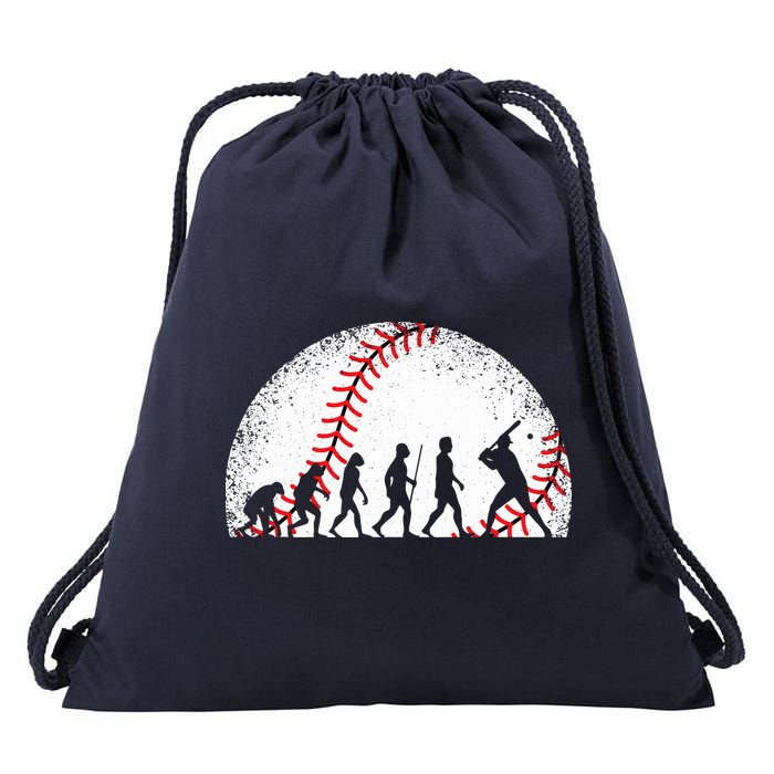 Funny Baseball Evolution Baseball Player Drawstring Bag