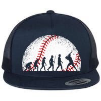 Funny Baseball Evolution Baseball Player Flat Bill Trucker Hat
