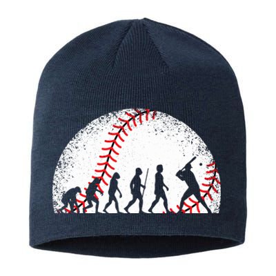 Funny Baseball Evolution Baseball Player Sustainable Beanie