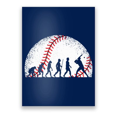 Funny Baseball Evolution Baseball Player Poster