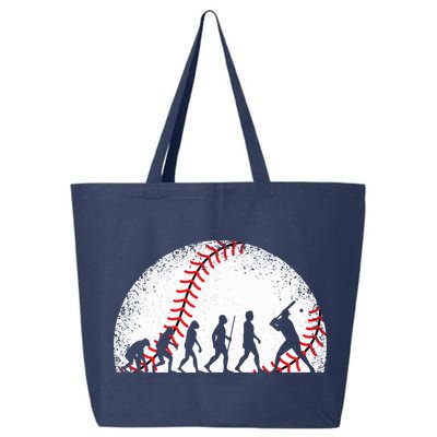 Funny Baseball Evolution Baseball Player 25L Jumbo Tote