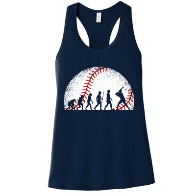 Funny Baseball Evolution Baseball Player Womens Tank Top