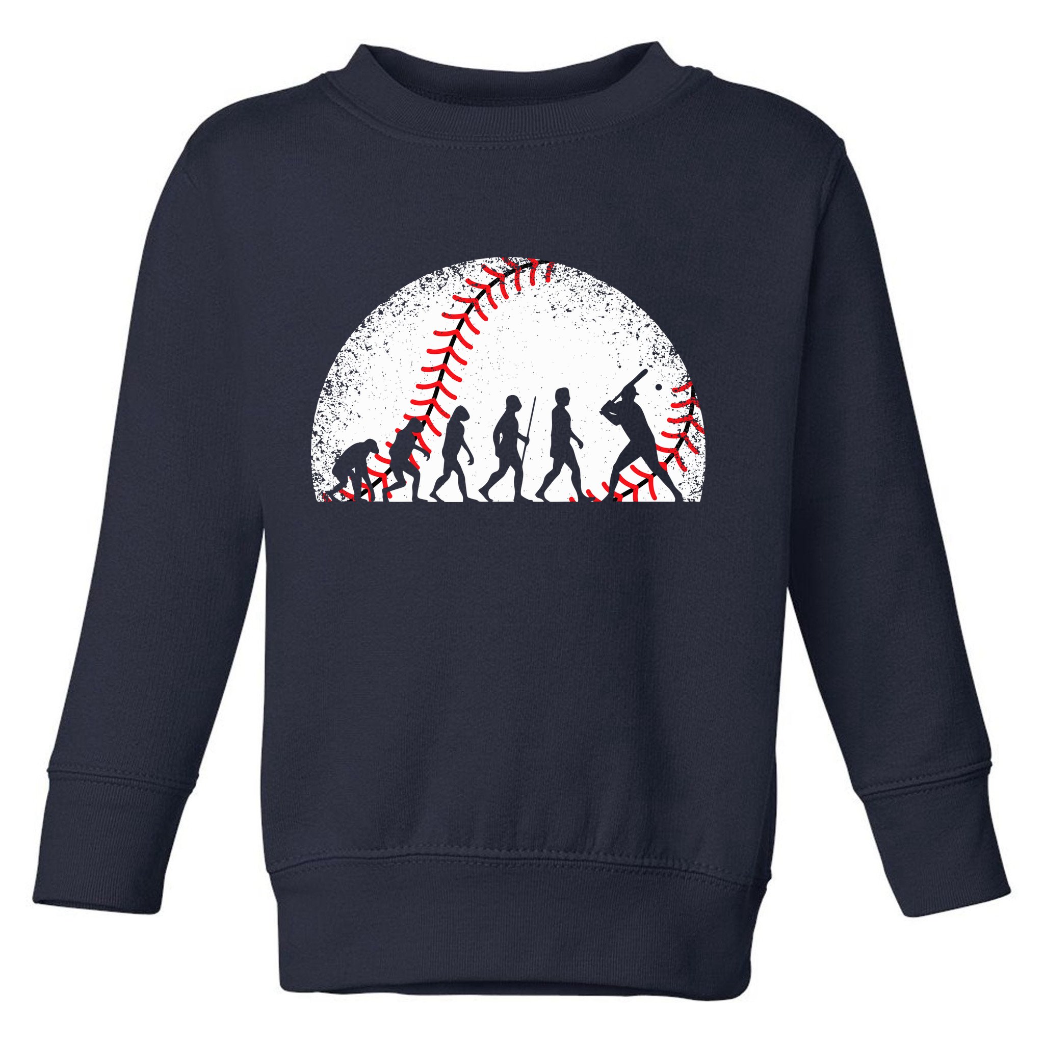 Funny Baseball Evolution Baseball Player Toddler Sweatshirt