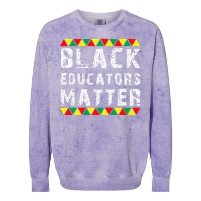 Funny Black Educators Matter Colorblast Crewneck Sweatshirt