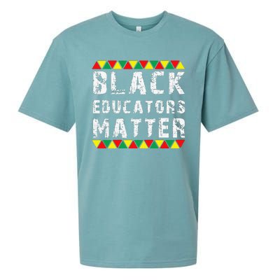 Funny Black Educators Matter Sueded Cloud Jersey T-Shirt