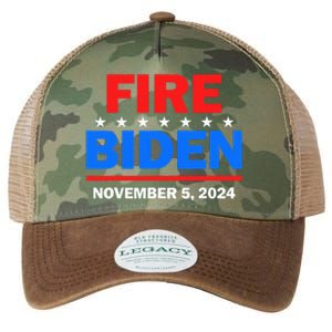 Fire Biden Elect Trump President 2024 Republican Patriot Legacy Tie Dye Trucker Hat