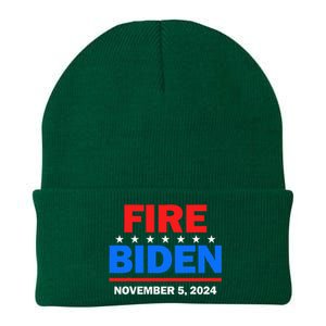 Fire Biden Elect Trump President 2024 Republican Patriot Knit Cap Winter Beanie