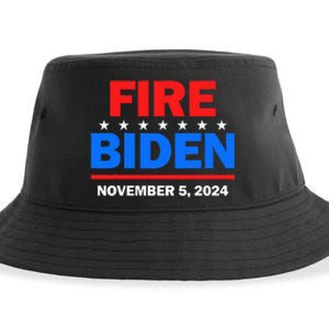 Fire Biden Elect Trump President 2024 Republican Patriot Sustainable Bucket Hat