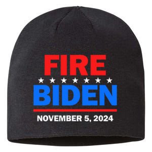 Fire Biden Elect Trump President 2024 Republican Patriot Sustainable Beanie