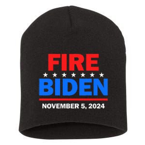 Fire Biden Elect Trump President 2024 Republican Patriot Short Acrylic Beanie