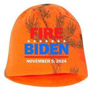 Fire Biden Elect Trump President 2024 Republican Patriot Kati - Camo Knit Beanie