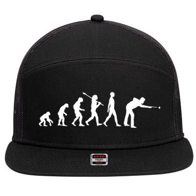 Funny Billiard Evolution Pool Billiard Gift Ideas 7 Panel Mesh Trucker Snapback Hat