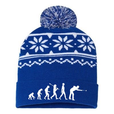 Funny Billiard Evolution Pool Billiard Gift Ideas USA-Made Snowflake Beanie