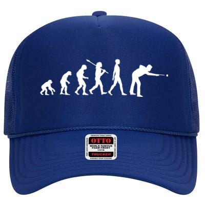 Funny Billiard Evolution Pool Billiard Gift Ideas High Crown Mesh Back Trucker Hat