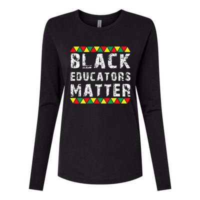 Funny Black Educators Matter Womens Cotton Relaxed Long Sleeve T-Shirt