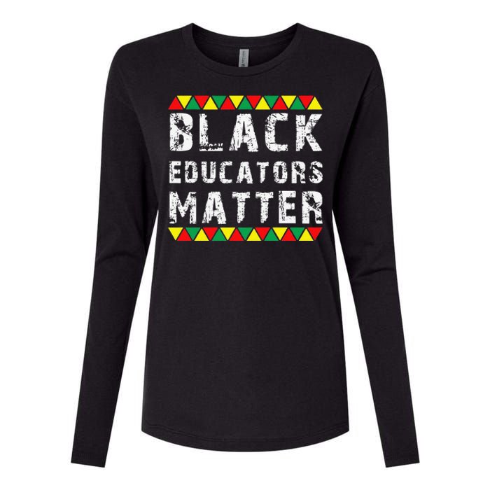 Funny Black Educators Matter Womens Cotton Relaxed Long Sleeve T-Shirt