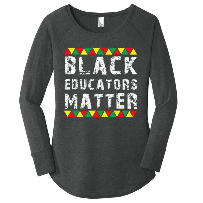 Funny Black Educators Matter Women's Perfect Tri Tunic Long Sleeve Shirt