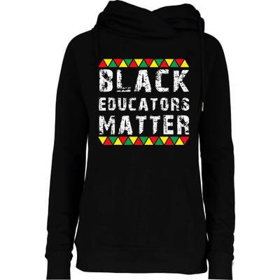 Funny Black Educators Matter Womens Funnel Neck Pullover Hood