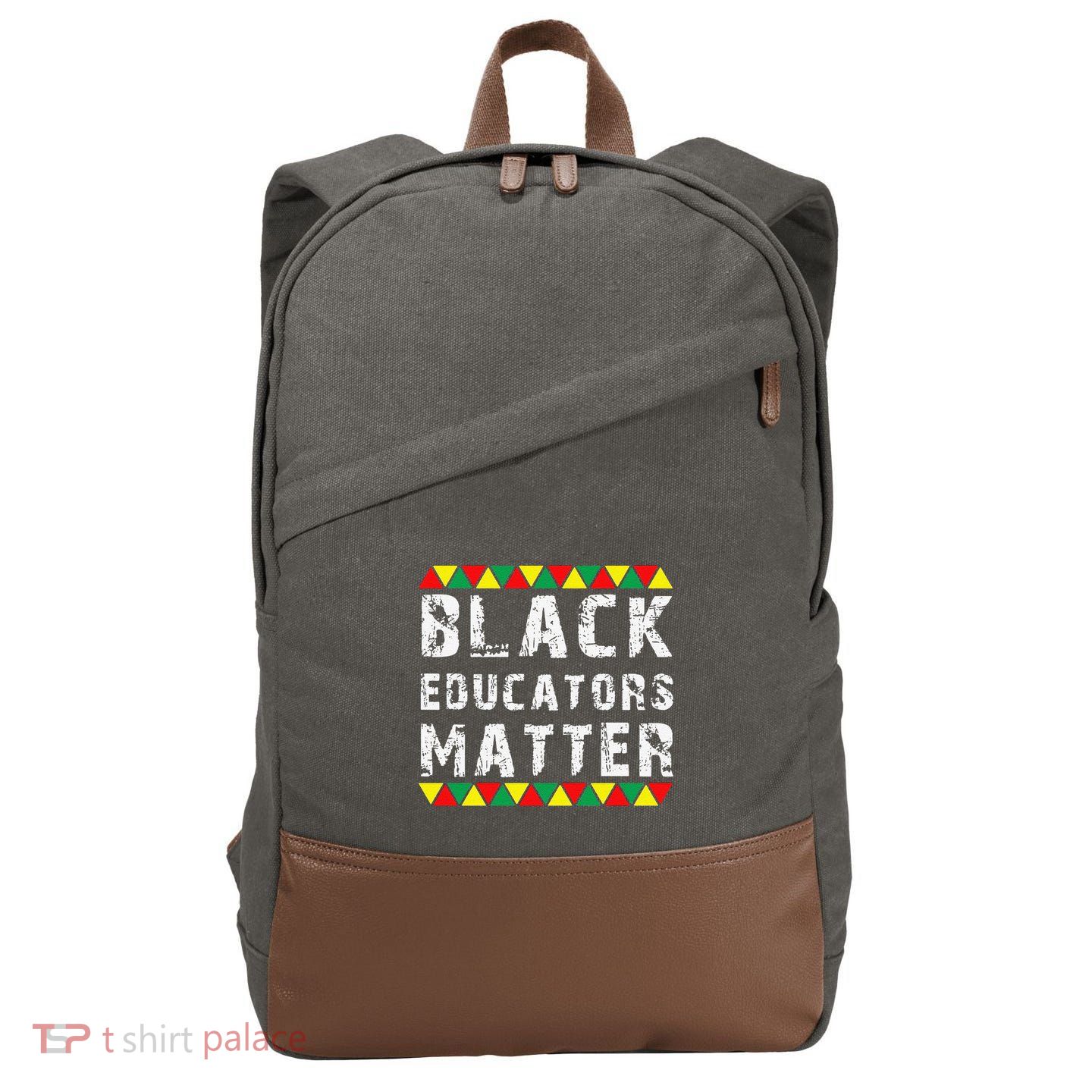 Funny Black Educators Matter Cotton Canvas Backpack