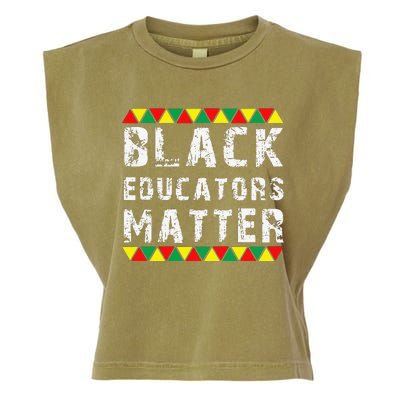 Funny Black Educators Matter Garment-Dyed Women's Muscle Tee