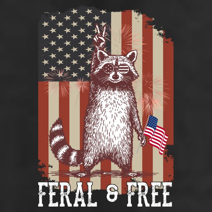 Feral But Free Raccoon July 4th Patriotic For Family Tumbler