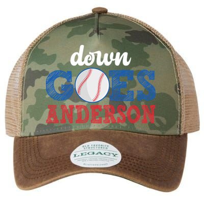 Funny Baseball Fight Down Goes Anderson Legacy Tie Dye Trucker Hat