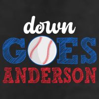 Funny Baseball Fight Down Goes Anderson 7 Panel Mesh Trucker Snapback Hat