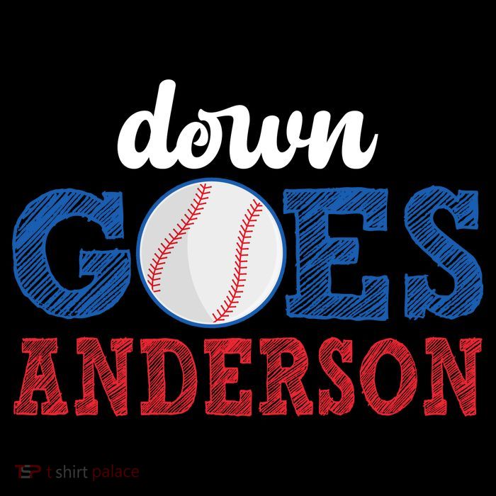 Funny Baseball Fight Down Goes Anderson Flexfit Unipanel Trucker Cap