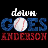 Funny Baseball Fight Down Goes Anderson 16 in Basic Backpack