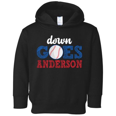 Funny Baseball Fight Down Goes Anderson Toddler Hoodie
