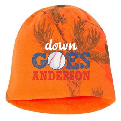 Funny Baseball Fight Down Goes Anderson Kati - Camo Knit Beanie