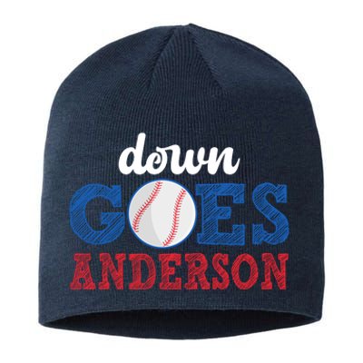 Funny Baseball Fight Down Goes Anderson Sustainable Beanie