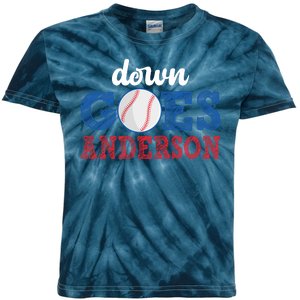 Funny Baseball Fight Down Goes Anderson Kids Tie-Dye T-Shirt