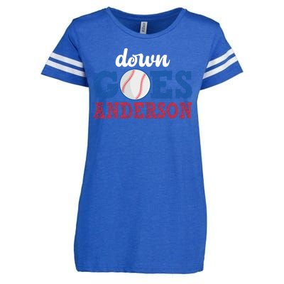 Funny Baseball Fight Down Goes Anderson Enza Ladies Jersey Football T-Shirt