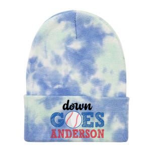 Funny Baseball Fight Down Goes Anderson Tie Dye 12in Knit Beanie