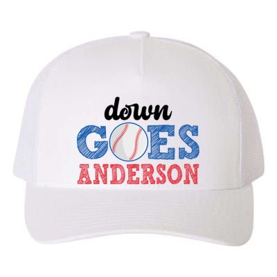 Funny Baseball Fight Down Goes Anderson Yupoong Adult 5-Panel Trucker Hat