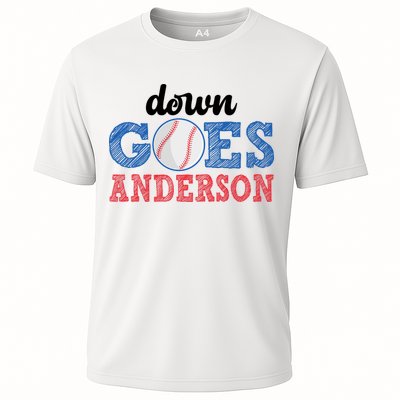 Funny Baseball Fight Down Goes Anderson Performance Shirt