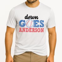 Funny Baseball Fight Down Goes Anderson Cooling Performance Crew T-Shirt