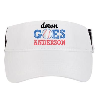 Funny Baseball Fight Down Goes Anderson Adult Drive Performance Visor