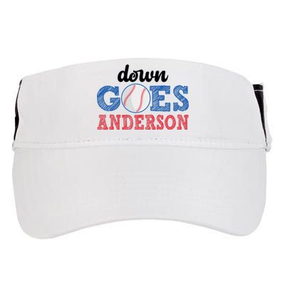 Funny Baseball Fight Down Goes Anderson Adult Drive Performance Visor