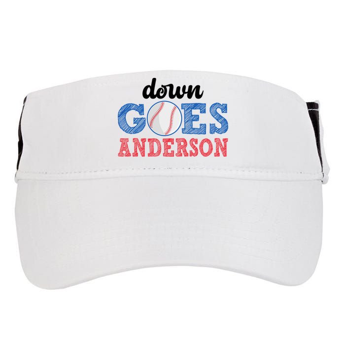 Funny Baseball Fight Down Goes Anderson Adult Drive Performance Visor