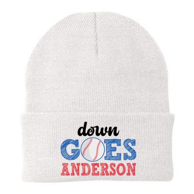 Funny Baseball Fight Down Goes Anderson Knit Cap Winter Beanie