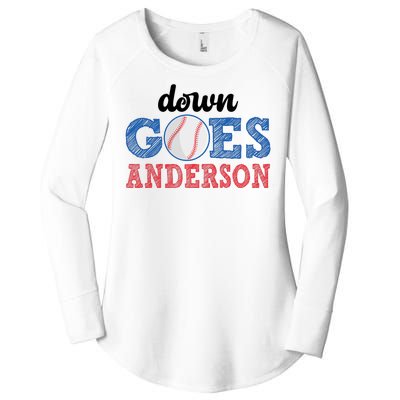 Funny Baseball Fight Down Goes Anderson Women's Perfect Tri Tunic Long Sleeve Shirt