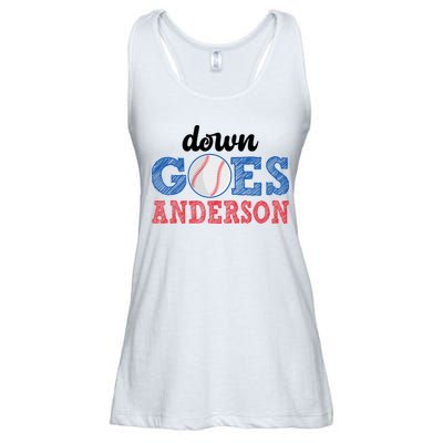 Funny Baseball Fight Down Goes Anderson Ladies Essential Flowy Tank