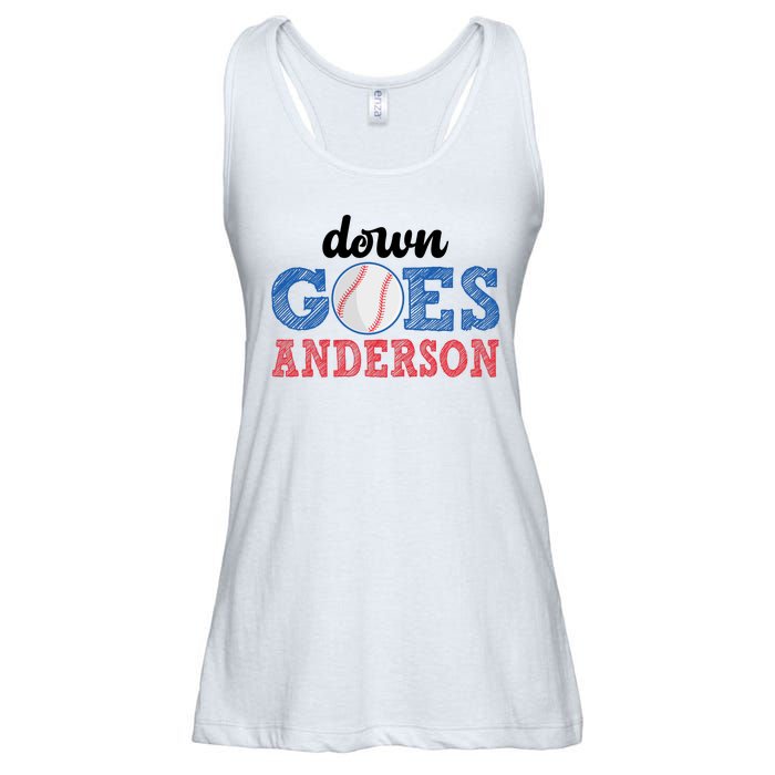 Funny Baseball Fight Down Goes Anderson Ladies Essential Flowy Tank