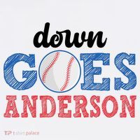 Funny Baseball Fight Down Goes Anderson Flatbill Hat